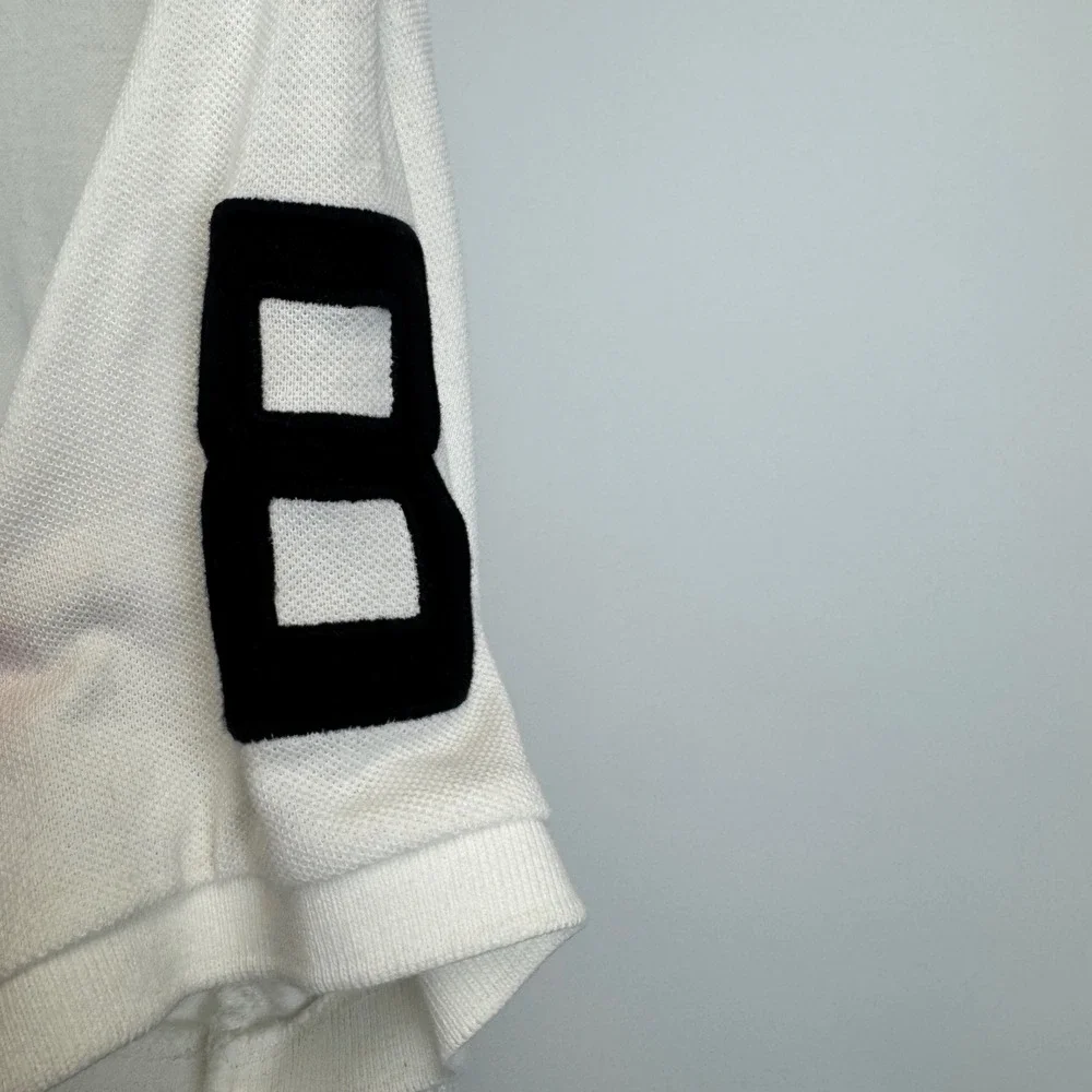 Polo Ralph Lauren Mens Big Pony Polo Shirt White Custom Fit Size M Black Logo 3